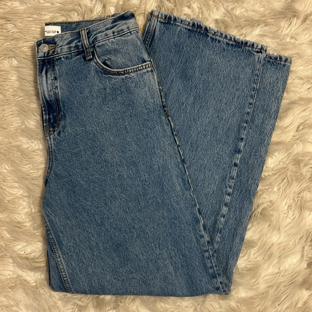 Zara Blue Wide Leg High Waisted Jeans Classic‎ Denim Women’s Size 4